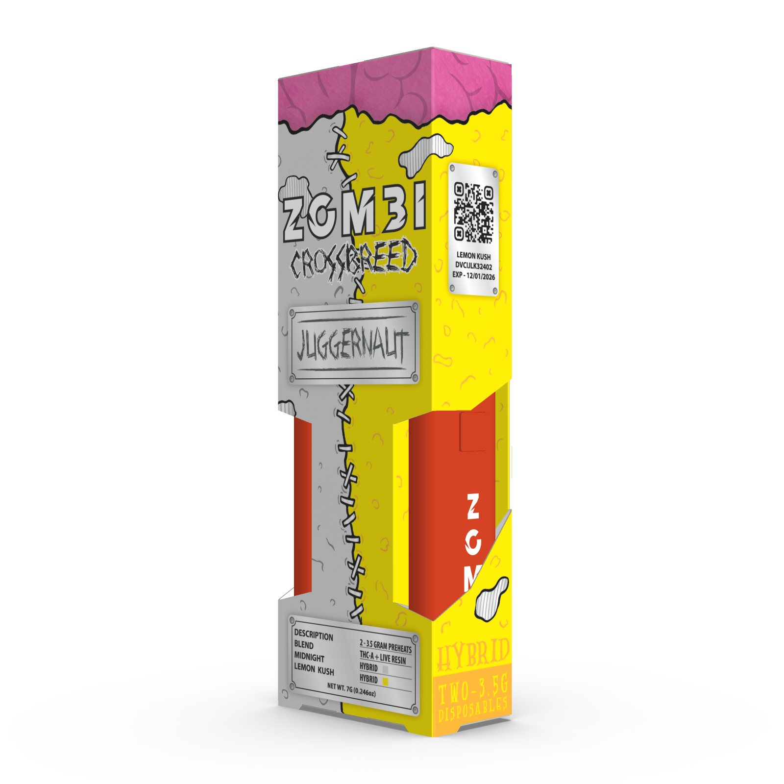 Crossbreed Juggernaut - 3.5G Disposable 2pk (7G, Hybrid)