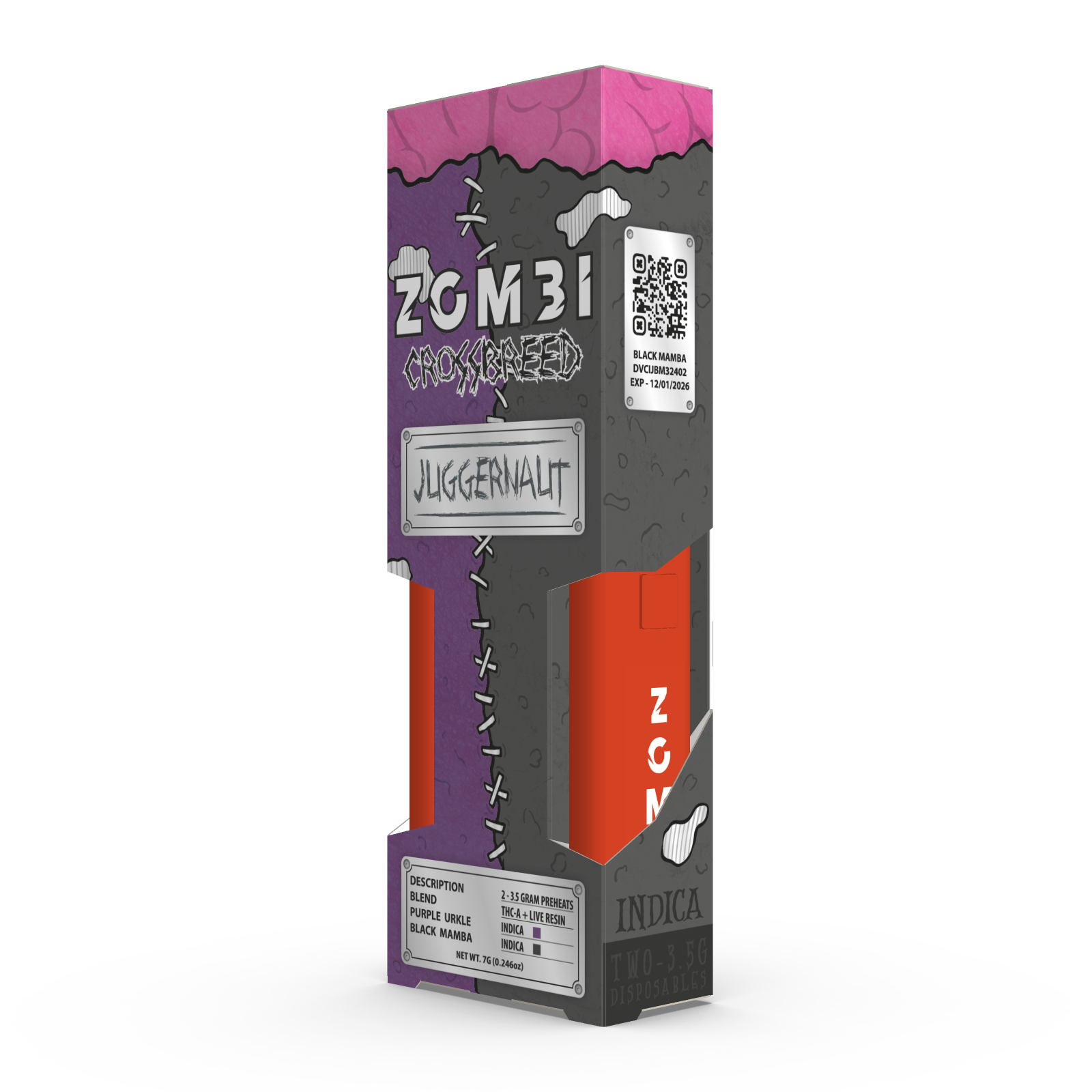 Image of Crossbreed Juggernaut - 3.5G Disposable 2pk (7G, Indica)